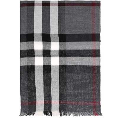 BURBERRY/博柏利轻盈格纹羊绒混纺围巾40003281