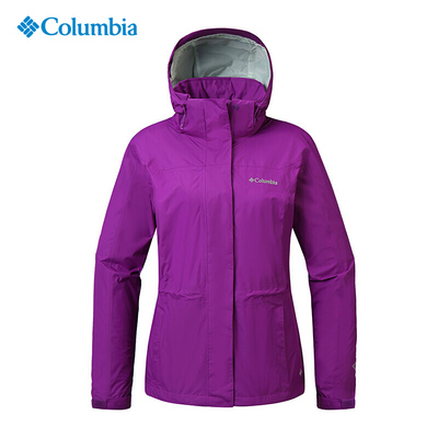 Columbia/哥伦比亚女士防水防风连帽单层冲锋衣WR4145