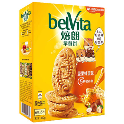 belVita/焙朗坚果蜂蜜味谷物酥性饼干300g