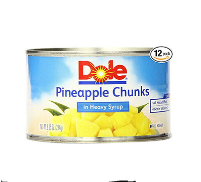 Dole/都乐Pineapple Chunks in Heavy Syrup（糖水菠萝）罐头234g