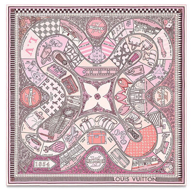 Louis Vuitton/路易威登Jeu de Louis印花真丝方巾