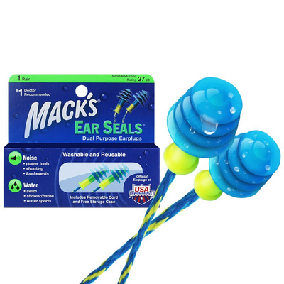 MACK'S带线防丢防水硅胶游泳耳塞Ear Seals