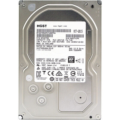 HGST/昱科7K6000企业级密集存储SAS机械硬盘