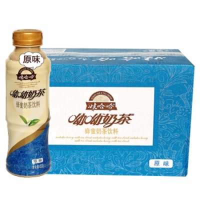 娃哈哈 呦呦蜂蜜奶茶原味 450ml*15瓶/箱