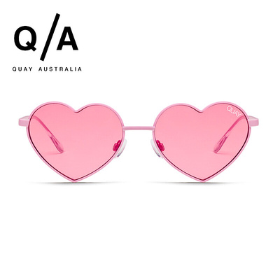 Quay Australia Heart breaker粉色爱心个性太阳镜
