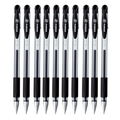 ZEBRA/斑马0.5mm黑色C-JJ100直液式中性笔10支装