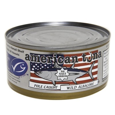 American Tuna Pole Caught Wild Albacore No-Salt Added罐头