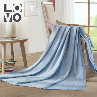 LOVO/天丝毛毯单人双人空调薄毯提花夏凉毯毛毯盖毯子