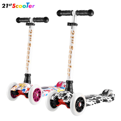 21st Scooter可拆卸水纹版涂鸦儿童滑板车RO203M-5