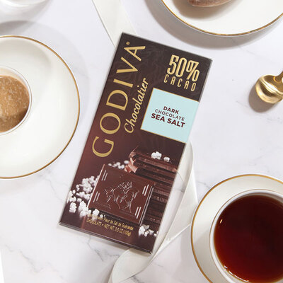 Godiva/歌帝梵50%可可海盐黑巧克力100g