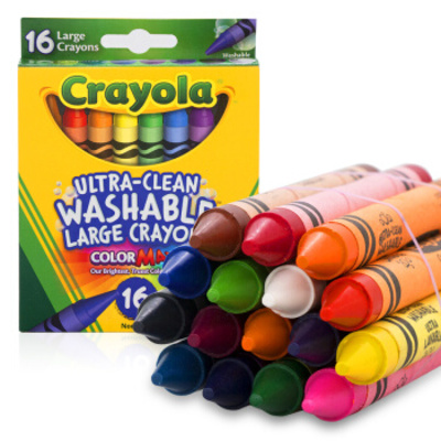 Crayola/绘儿乐儿童可水洗蜡笔16色