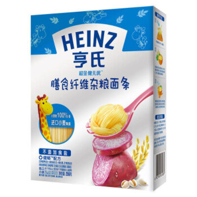 Heinz/亨氏超金健儿优膳食纤维杂粮面条255g