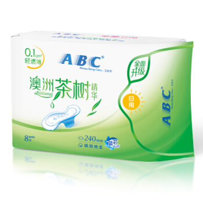 ABC 澳洲茶树精华系列卫生巾28/24cm