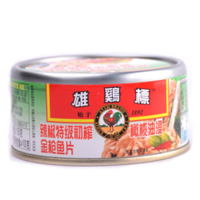 Ayam Brand/雄鸡标辣椒特级初榨橄榄油浸金枪鱼片罐头150g