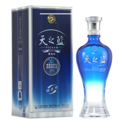 洋河蓝色经典系列天之蓝52度浓香型白酒520ml