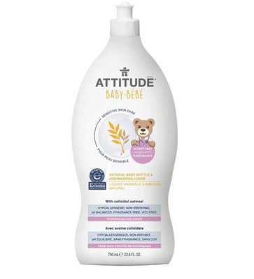 Attitude天然奶瓶餐具液体洗涤剂
