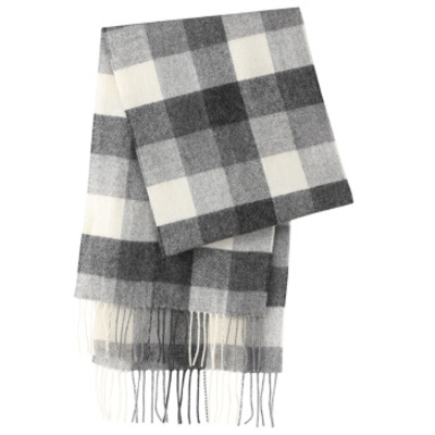 MUJI/无印良品羊毛编织图案围巾