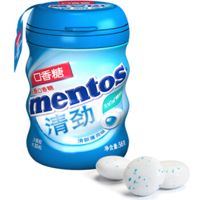 Mentos/曼妥思清劲夹心无糖清新薄荷口香糖35粒