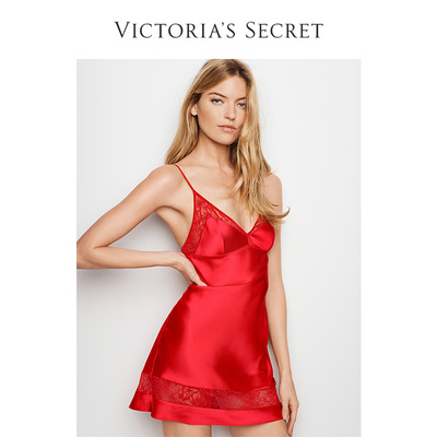 Victoria’s Secret/维多利亚的秘密缎面蕾丝性感睡裙