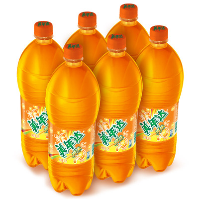 Pepsi-Cola/百事可乐美年达橙味碳酸饮料2L*6瓶