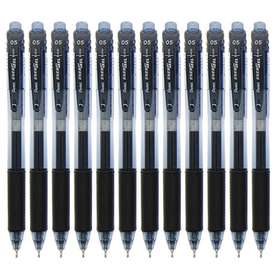 Pentel/派通0.5mm黑色中性笔12支装BLN105