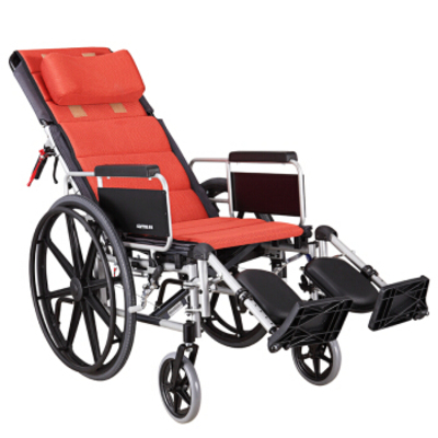 康扬折叠多功能高靠背可半躺轮椅KM-5000