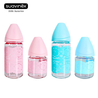 Suavinex/苏维妮蕾丝系列玻璃奶瓶套装120&240mL