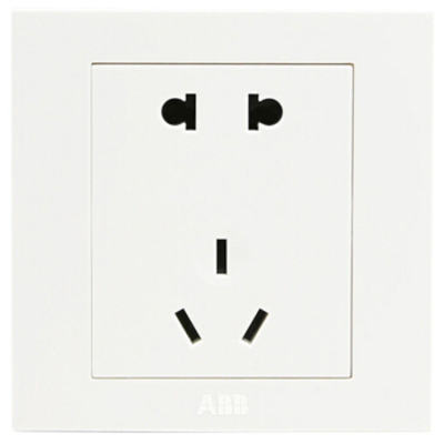 ABB永致系列五孔插座白色
