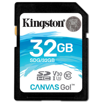 Kingston/金士顿Canvas Go V30专业版SD存储卡32G