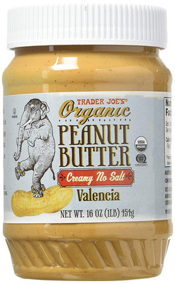 Trader Joe's Organic Peanut Butter Creamy and Unsalted有机无盐柔滑花生酱