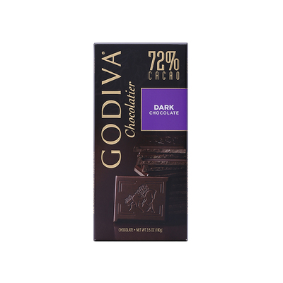 Godiva/歌帝梵72%可可黑巧克力片100g