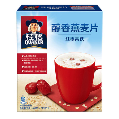 QUAKER/桂格红枣高铁醇香燕麦片540g