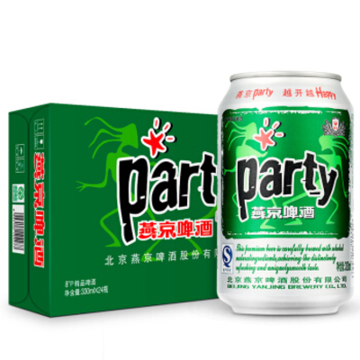 燕京啤酒8度party啤酒330ml*24听
